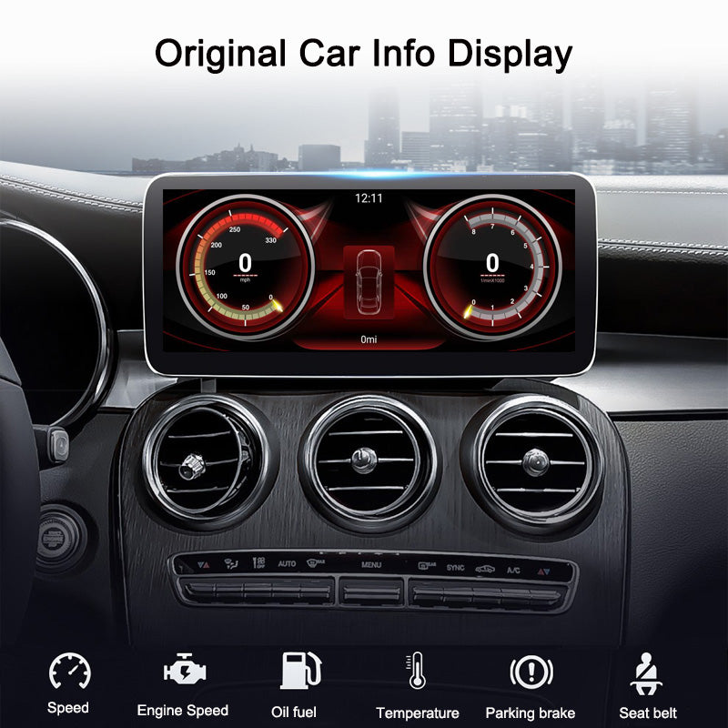 12.3 Android 12 Car Multimedia Player Radio For Mercedes Benz C-class GLC W204 W205 W447 Carplay 1920720IPS Screen GPS