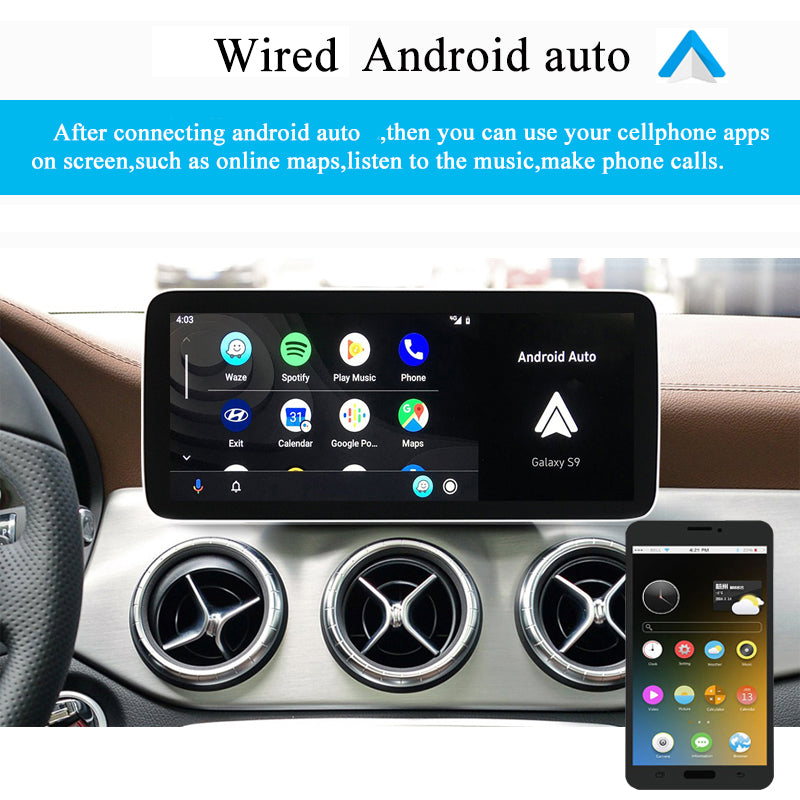 10.25 Android Multimedia Player Screen CarPlay for Mercedes Benz E class C207 W207 A207 two door coupe Head Unit
