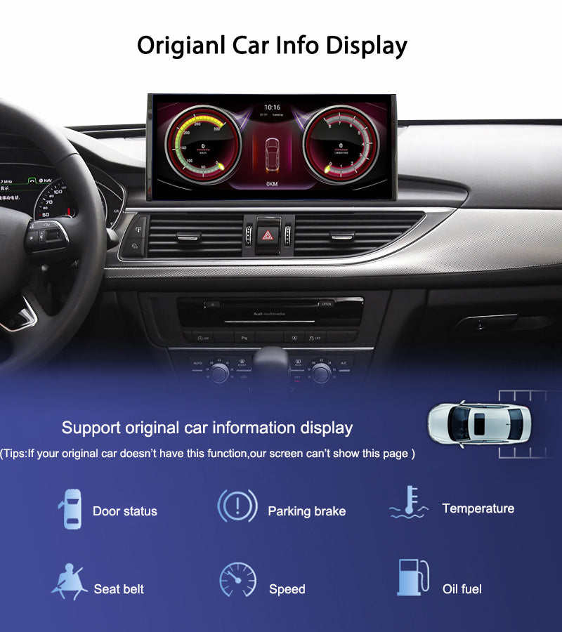 12.3'' Car Android Multimedia Player Radio For Audi Q7 4L GPS Bluetooth WIFI Auto Carplay Stereo Navigation Touch Screen
