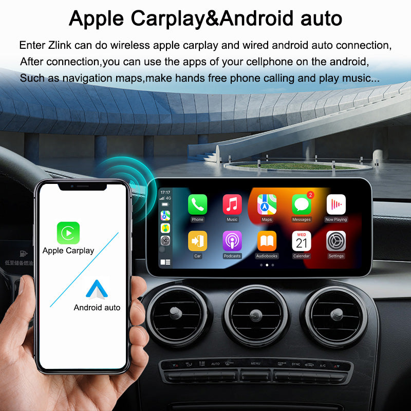 12.3 Android 12 Car Multimedia Player Radio For Mercedes Benz C-class GLC W204 W205 W447 Carplay 1920720IPS Screen GPS