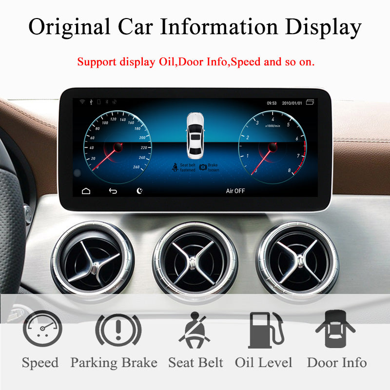 10.25" Wireless Carplay Multimedia Screen Apple CarPlay For Mercedes Benz C/V class GLC W204 W205 2008-2018 Head unit