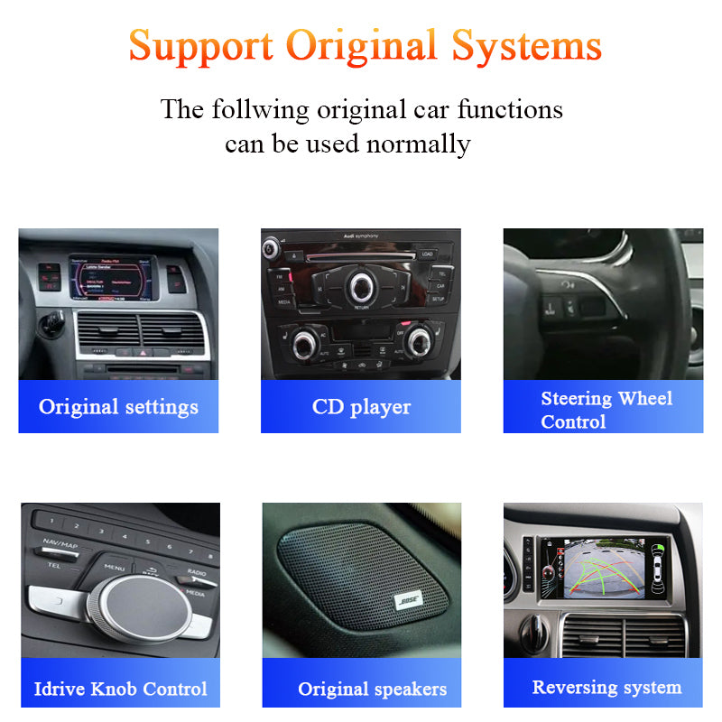 12.3'' Car Android Multimedia Player Radio For Audi Q7 4L GPS Bluetooth WIFI Auto Carplay Stereo Navigation Touch Screen