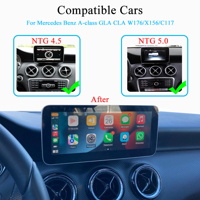 10.25'' CarPlay Car Android Multimedia Screen Player For Mercedes Benz A-class W176 CLA 200 GLA X156 Head Unit