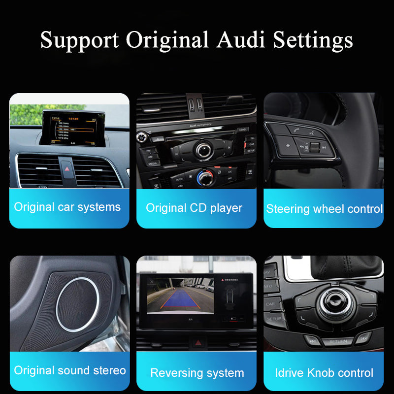 10.25'' Wireless Carplay Car Multimedia Android auto for Audi Q3 2012-2018 Touch Display Screen GPS Navi Monitor