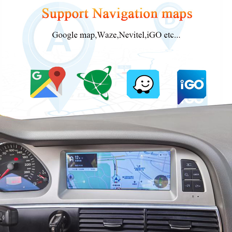 Car Android CarPlay Multimedia Player For Audi A6 C6 4F 2005-2012 MMI 2G 3G Bluetooth GPS Navigation Radio Stereo Screen