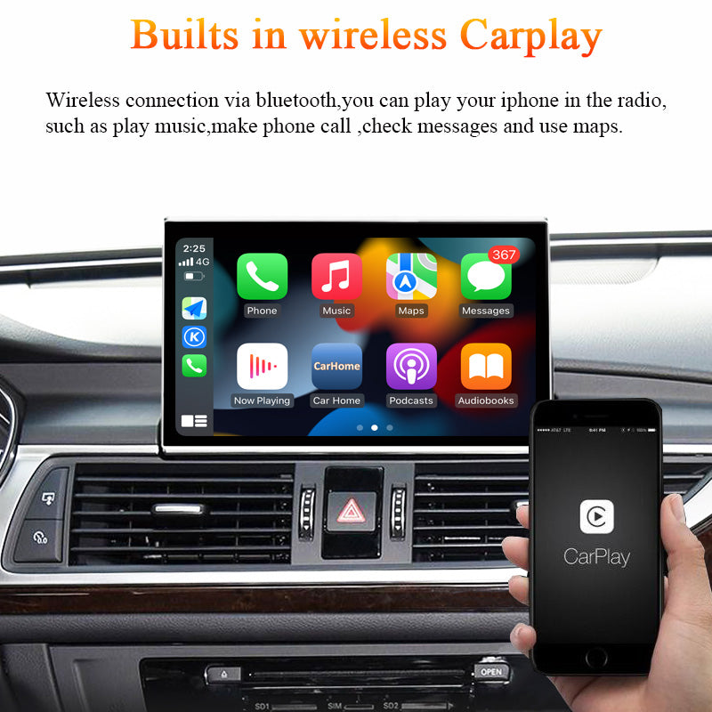 Android Car Multimedia Radio Stereo Player Carplay For Audi A6 C7 A7 2012-2018 Touch Screen Auto Navigation GPS Monitor
