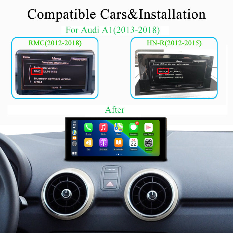 Android Auto System Car Multimedia Radio Player Carplay For Audi A1 Q2  BT IPS Touch Screen GPS Navigation Monitor