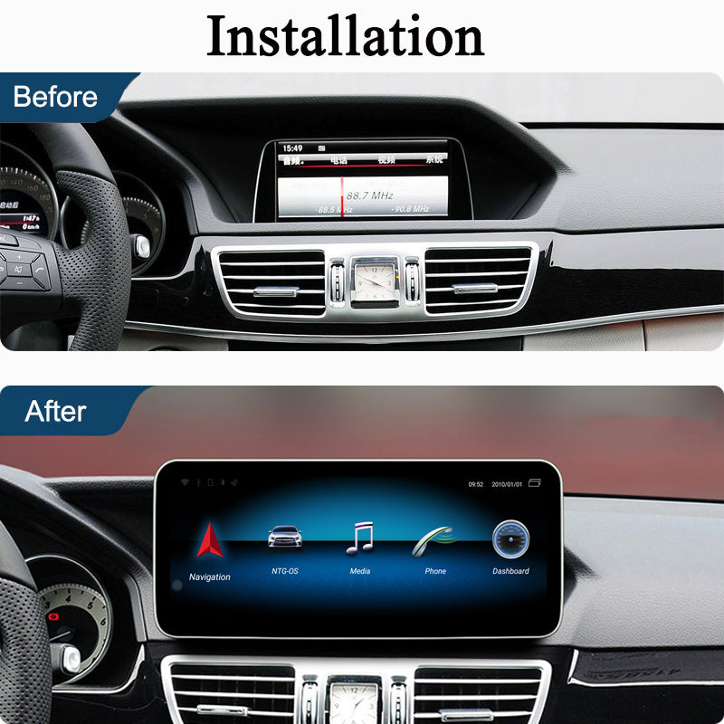 10.25  Android Multimedia Player Screen CarPlay for Mercedes Benz E class C207 W207 A207 two door coupe Head Unit
