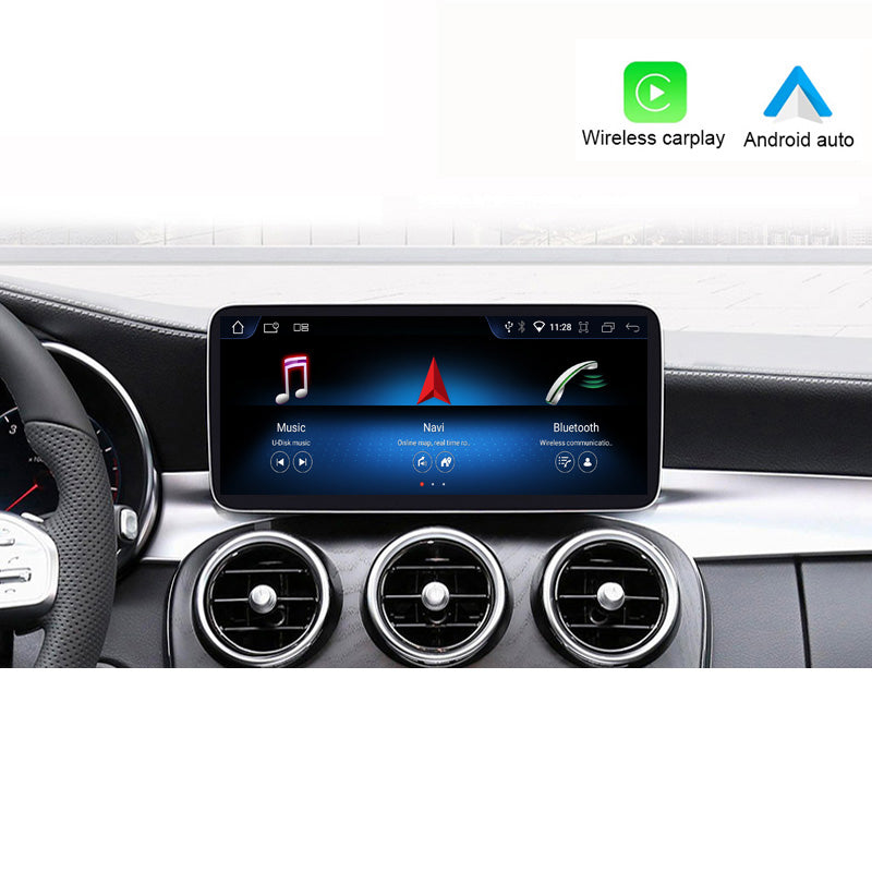 Car Android Wireless Carplay Multimedia Player Screen For Mercedes Benz C/V class GLC W204 W205 2008-2018 Auto Radio GPS