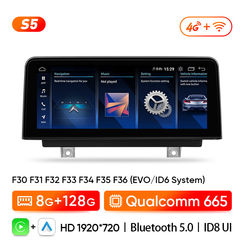 Ainavi For BMW F30 F31 F32 2017 2018 2019 EVO ID6 System 3 4 Series Wireless Carplay Car Radio Android Auto Multimedia Player